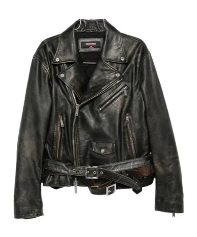 DSQUARED2 DSQUARED2 ZIP-UP BELTED JACKET