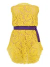 Dsquared2 Belted Mini Dress In Yellow