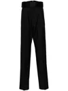 Dsquared2 Belted Tailored Trousers In Schwarz