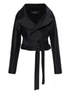 Dsquared2 Belted Virgin-wool Jacket In Black