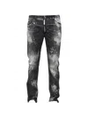 Dsquared2 Belt-loop Bleached-effect Jeans In Black