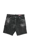 Dsquared2 Belt-loop Distressed Shorts In Black