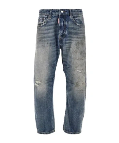 Dsquared2 Belt-loop Jeans In Blue