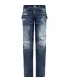 Dsquared2 Distressed Cut-out Jeans In Blue
