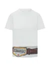 Dsquared2 Belt-print T-shirt In White