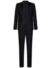 Dsquared2 Berlin Long Suit With Satin Peak Lapel In Black