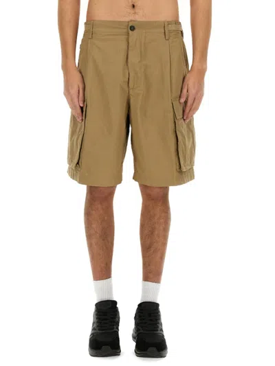 Dsquared2 Bermuda Cargo Shorts With Relaxed Fit In Beige