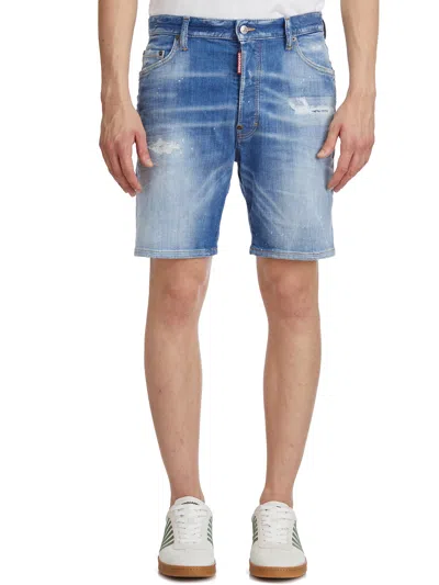 Dsquared2 Bermuda In Denim Marine In Blue