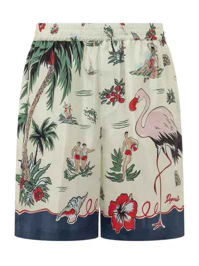 Dsquared2 Bermuda Shorts With Artistic Print - Ss26 In Multi