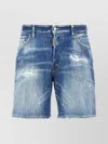 Dsquared2 Bermuda Shorts With Distressed Detailing And Faded Wash