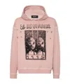 Dsquared2 Best Fade Relax Fit Mask Print Hoodie In Pink