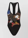 Dsquared2 Better Racerback Graphic Bodysuit In Multi