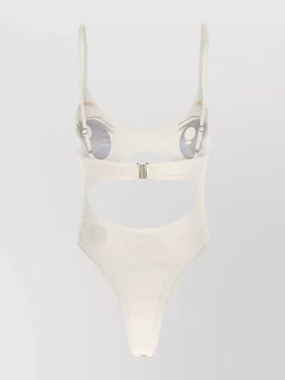 Dsquared2 Better Swim Bodysuit Eye Motif In Multi
