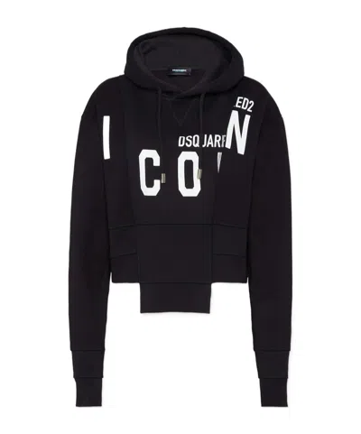 Dsquared2 Bettter X D2 Sliced Icon Hoodie In Black