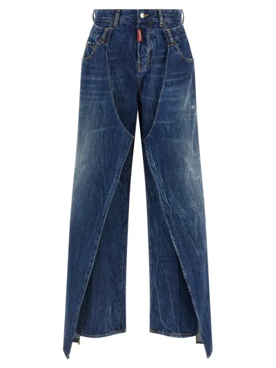 Dsquared2 Double Wrap Jeans Blue