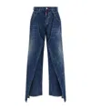 Dsquared2 Blue Stonewashed Cotton Denim Jeans In Blue