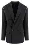 Dsquared2 X Bettter Double-breasted Zip Blazer In Gray