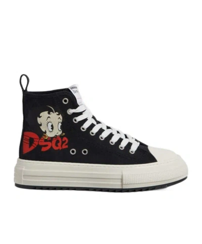 Dsquared2 Betty Boop Berlin Sneakers In Black