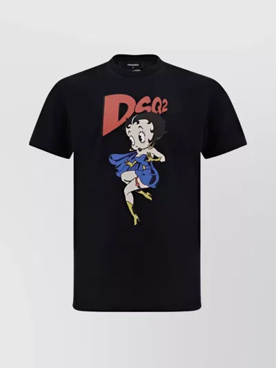 Dsquared2 Betty Boop Graphic-print T-shirt In Negro