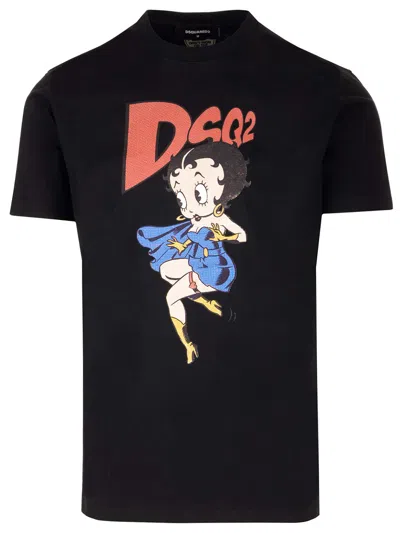 Dsquared2 Betty Boop T-shirt In Black