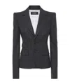 Dsquared2 Bianca Pinstripe Blazer In Black