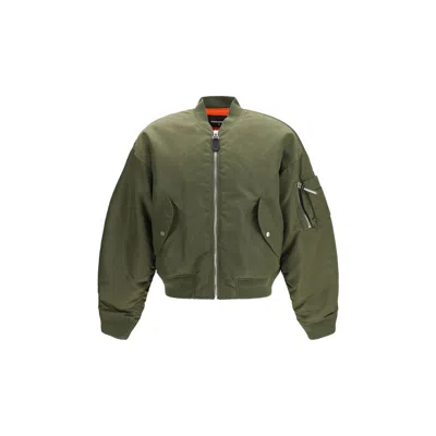 Dsquared2 Bicolor Nylon Bomber In Animal Print