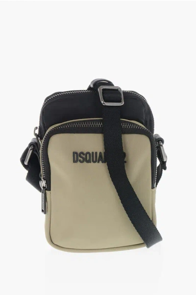 Dsquared2 Bicolour Shoulder Bag Cordura With Embossed Logo