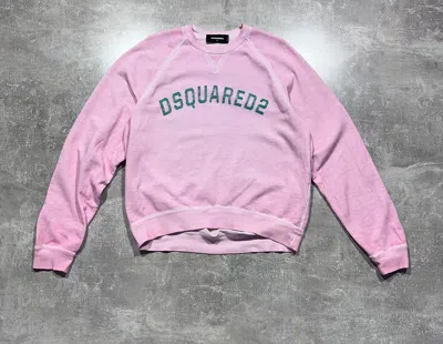 Pre-owned Dsquared2 Big Logo Sweatshirt Pink Y2k Style