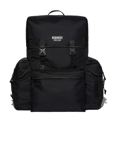 Dsquared2 Big Logo-print Backpack In Black