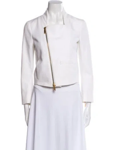 Pre-owned Dsquared2 Biker Jacket In White