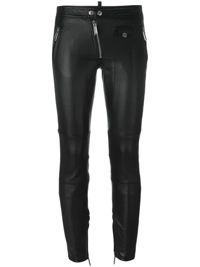 Dsquared2 Biker Trousers In Black