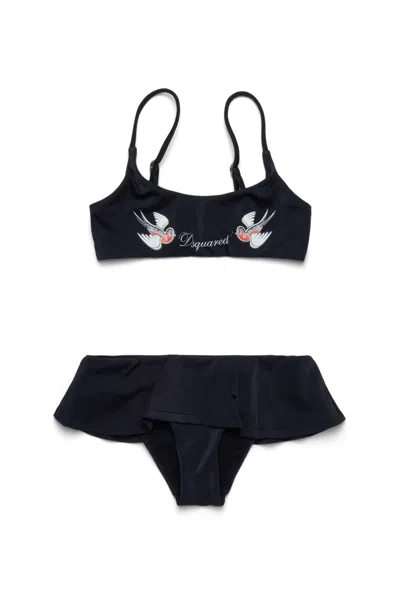 DSQUARED2 COSTUME BIKINI CON STAMPA BIRDS