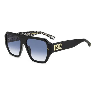 Dsquared2 Bkpttrwht Acetate Sunglasses In Black