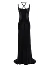 Dsquared2 Backless Floor-length Fitted Corset Dress In Black