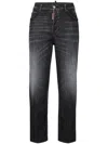 Dsquared2 Straight-leg Jeans With Faded Effect And 5 Pockets In Black