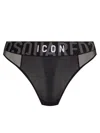 Dsquared2 Icon Mesh-panel Thong In Black