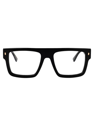 DSQUARED2 DSQUARED2 BLACK ACETATE GLASSES