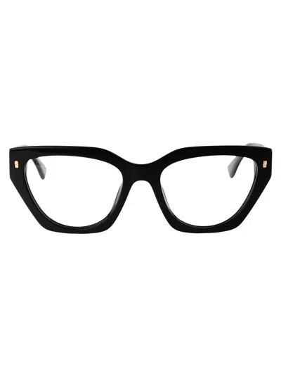 Dsquared2 Black Acetate Glasses In Purple