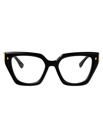 DSQUARED2 DSQUARED2 BLACK ACETATE GLASSES