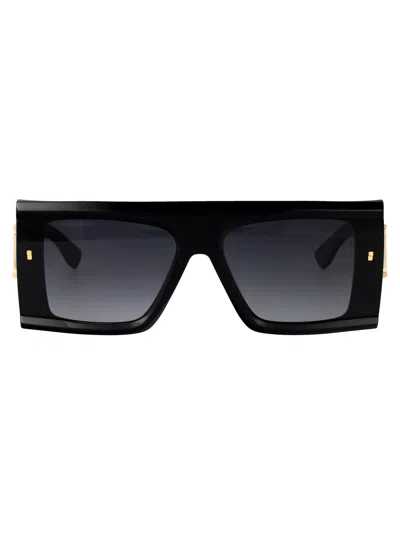 DSQUARED2 DSQUARED2 BLACK ACETATE SUNGLASSES
