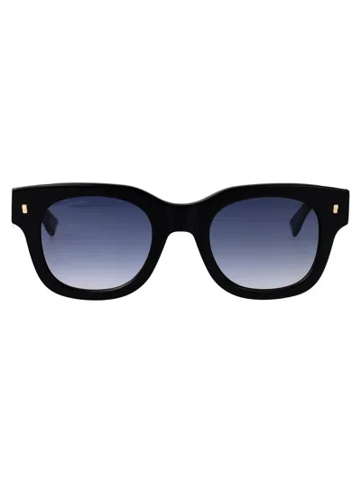 Dsquared2 Black Acetate Sunglasses In Transparent