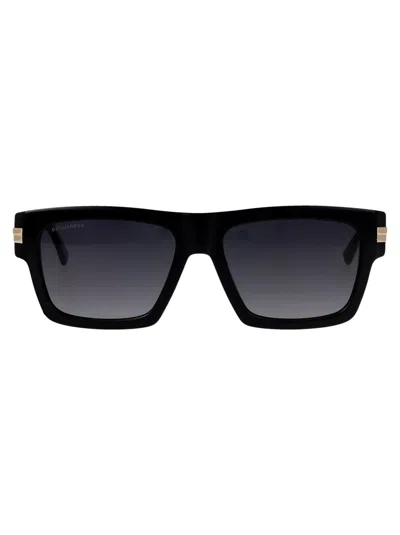 DSQUARED2 DSQUARED2 BLACK ACETATE SUNGLASSES