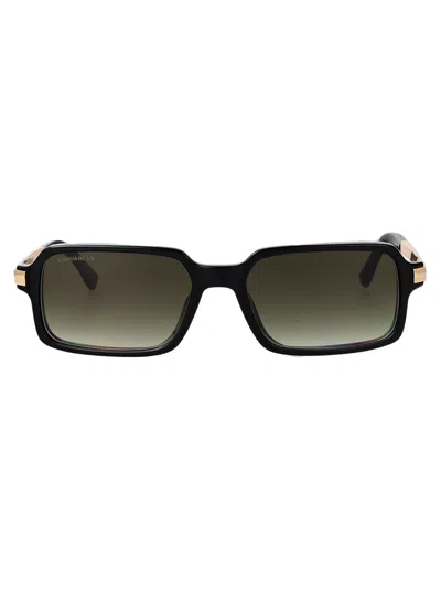 Dsquared2 Black Acetate Sunglasses In Purple