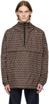 Dsquared2 Black & Brown Monogram Windbreaker In 001s Mix Of Colors