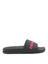 Dsquared2 Embossed-logo Slides In Black