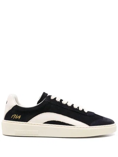 Dsquared2 Black And White Calfskin Sneakers