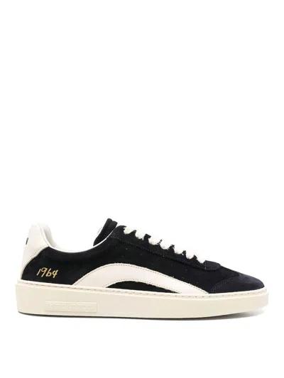 Dsquared2 Black And White Calfskin Sneakers