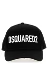 Dsquared2 Black & White Logo Embroidery Cap In Blackwhite