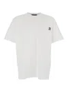 Dsquared2 Black And White Set Of Two T-shirts With Logo On The Front In Cotton Man In White
