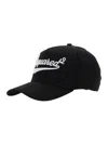 Dsquared2 Black Baseball Cap With Maxi Logo Lettering On The Front In Cotton Man In Black